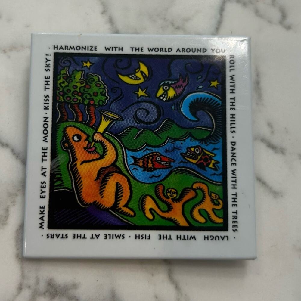 Vintage Harmonize With the World Around You Human-i-Tees Pin